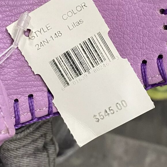 FATTO A MANO BY CARLOS FALCHI Python Leather Purple Crossbody Clutch Bag - Picture 9 of 11